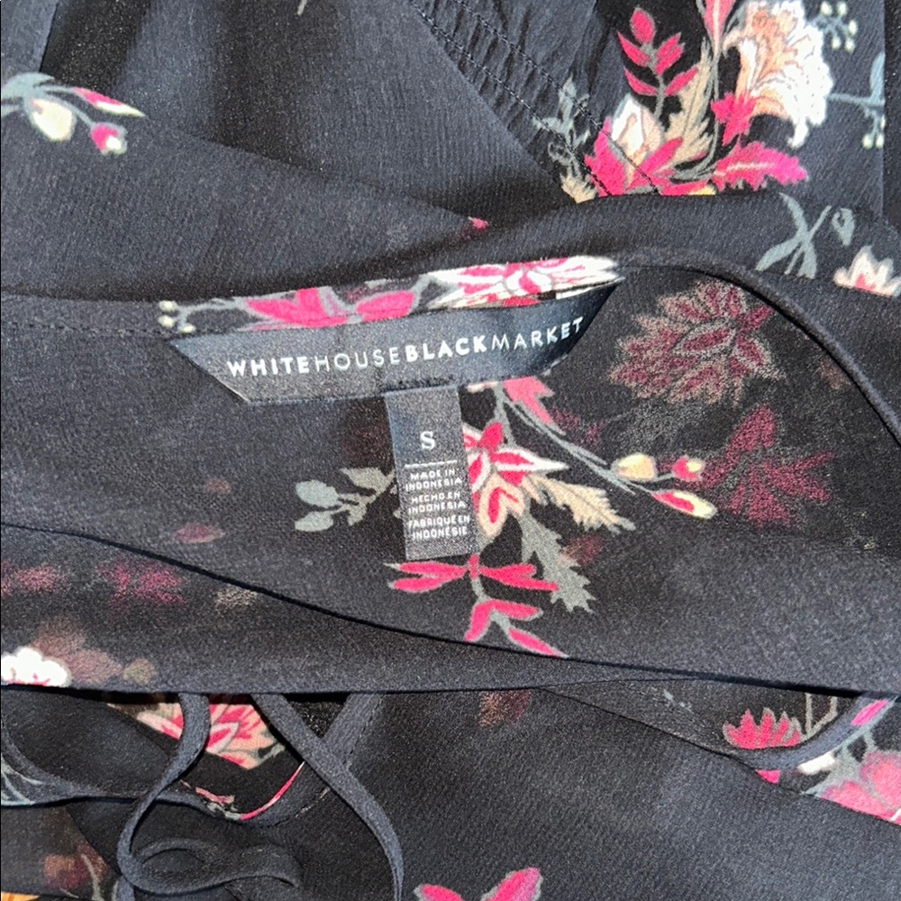White House Black Market Floral Long Sleeve Dress - Picture 5 of 5